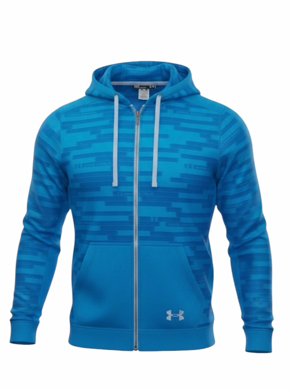 Under Armour Jacket Men's Loose Fit Full Zip Hooded Hoodie Blue